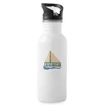 catAmaran - katAmaran - 2 - gold - Trinkflasche mit integriertem Trinkhalm - Weiß - Rechts