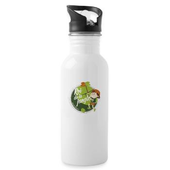 Roi de la jungle - Gourde avec paille intégrée - blanc - Droite