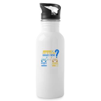Je Vais Être Grand Frère 2022 Gamer Cadeau Humour - Gourde avec paille intégrée - blanc - Droite