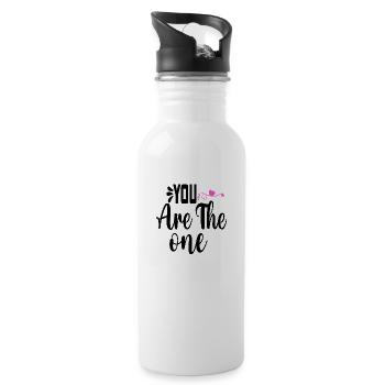 You are the one - Water bottle with straw - white - Right