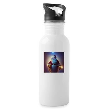 Santa Claus Santa Claus Christmas - Water bottle with straw - white - Right