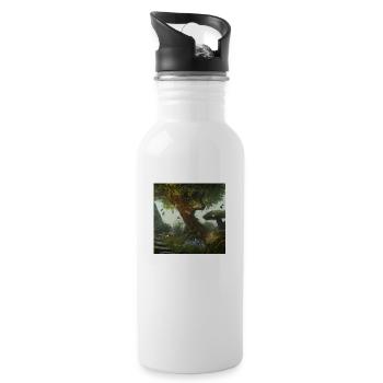 Magical forest - Water bottle with straw - white - Right