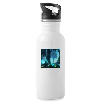 Magical forest - Water bottle with straw - white - Right