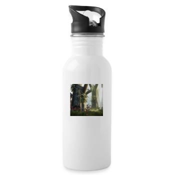 Magical forest - Water bottle with straw - white - Right