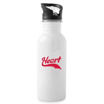 mr steal your heart - Trinkflasche mit integriertem Trinkhalm - Weiß - Rechts