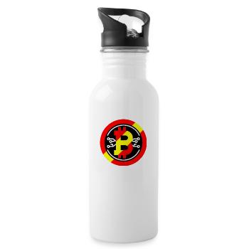 Bitcoin Trading Crypto Aktien - Trinkflasche mit integriertem Trinkhalm - Weiß - Rechts