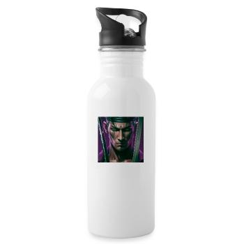 ninja - Water bottle with straw - white - Right