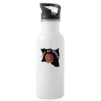 Space cat 6 - Trinkflasche mit integriertem Trinkhalm - Weiß - Rechts