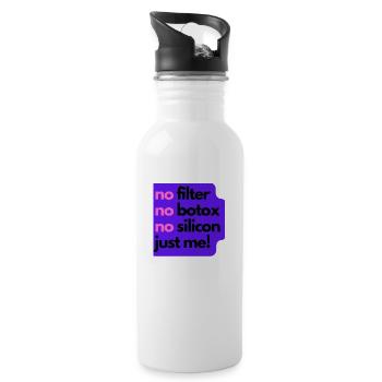 Just me! - Trinkflasche mit integriertem Trinkhalm - Weiß - Rechts