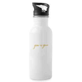 Grow in grace - Trinkflasche mit integriertem Trinkhalm - Weiß - Rechts