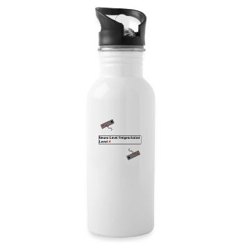 Level Up Gaming Geburtstag Geschenk Geschenkidee - Trinkflasche mit integriertem Trinkhalm - Weiß - Rechts