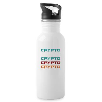 Bitcoin Trading Crypto Aktien - Trinkflasche mit integriertem Trinkhalm - Weiß - Rechts