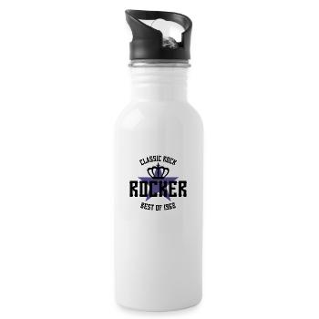 ROCKER STAR BEST OF 1960 - Water bottle with straw - white - Right