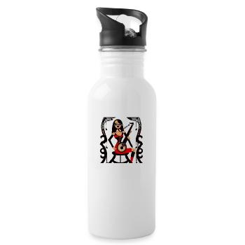Music Girl - Water bottle with straw - white - Right