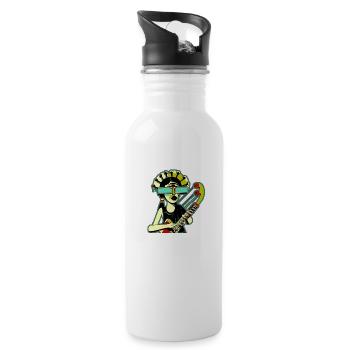 Music Girl - Water bottle with straw - white - Right
