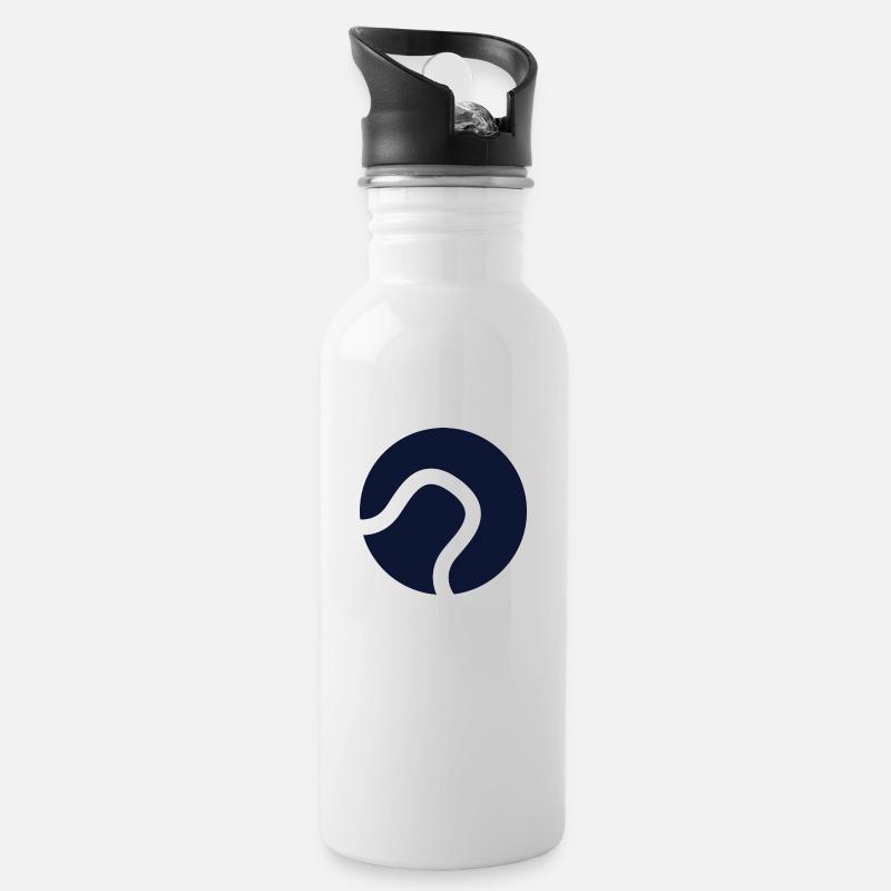 DOG CAT PET - Trinkflasche mit integriertem Trinkhalm - Weiß