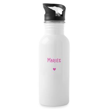 Je suis une mariée au top - Gourde avec paille intégrée - blanc - Droite