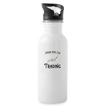 je peux pas j'ai trading - Gourde avec paille intégrée - blanc - Droite