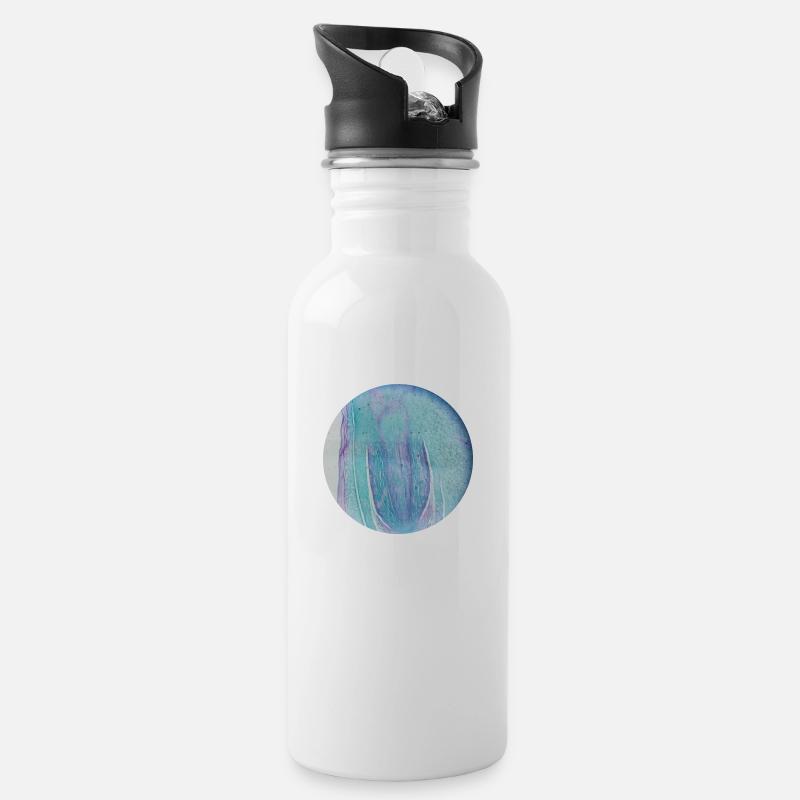 Corn seeds - Water bottle with straw - white