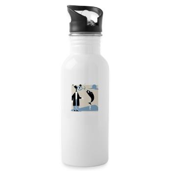 The man of the sea - Water bottle with straw - white - Right