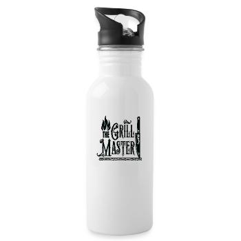 The Grill Master - Trinkflasche mit integriertem Trinkhalm - Weiß - Rechts