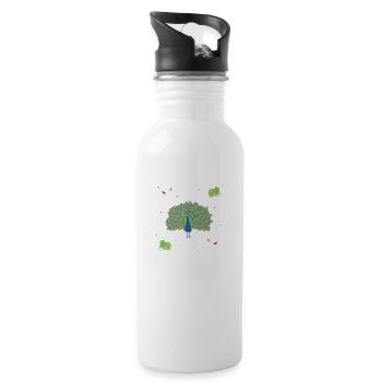 La fièvre de la jungle - Gourde avec paille intégrée - blanc - Droite