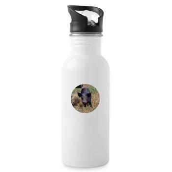 My little pig - Water bottle with straw - white - Right