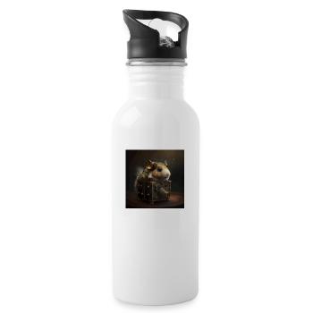 Fotograf - Trinkflasche mit integriertem Trinkhalm - Weiß - Rechts
