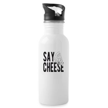 Say Cheese - Trinkflasche mit integriertem Trinkhalm - Weiß - Rechts