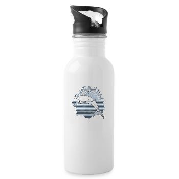 Delfin - Trinkflasche mit integriertem Trinkhalm - Weiß - Rechts