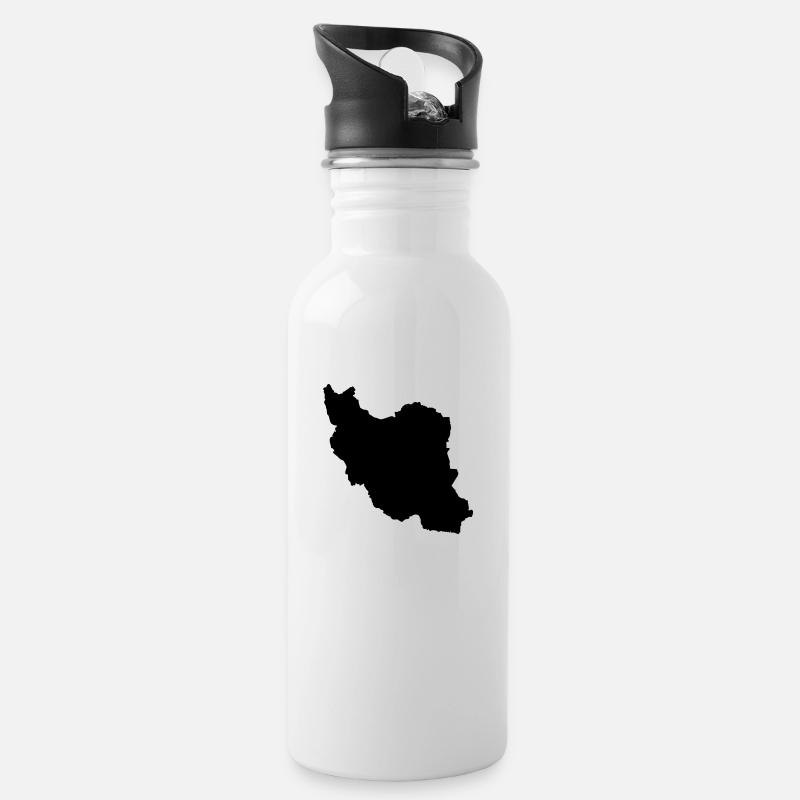 Iran - Gourde avec paille intégrée - blanc