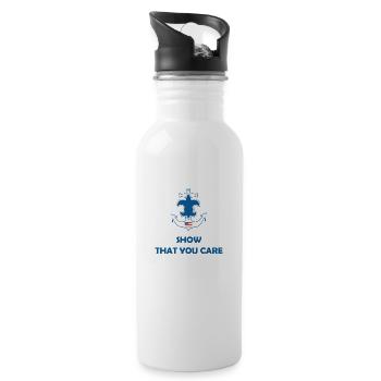 Seepfadfindergesetz Gelübde - Trinkflasche mit integriertem Trinkhalm - Weiß - Rechts