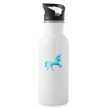 Unicorn Unicorn Girl Mythical Animal Unicorns - Water bottle with straw - white - Right