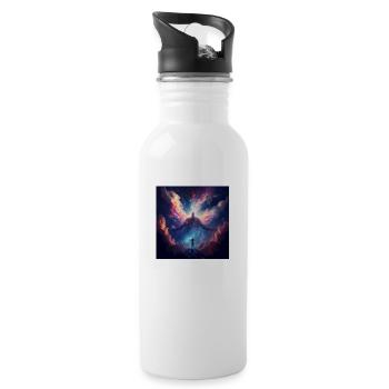 Spirit - Trinkflasche mit integriertem Trinkhalm - Weiß - Rechts