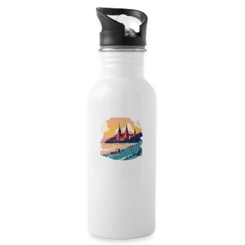 Germany is a country of abundant and diverse - Water bottle with straw - white - Right
