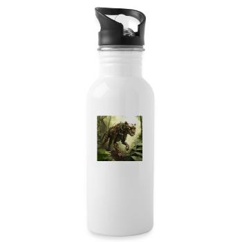 Panther - Water bottle with straw - white - Right