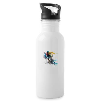 Cyclist - Water bottle with straw - white - Right