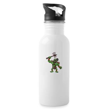 Troll Chief - Water bottle with straw - white - Right