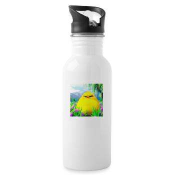 Grumpie Chick l’original - Gourde avec paille intégrée - blanc - Droite