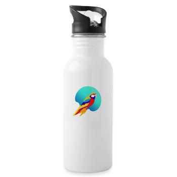 Budgerigar Bird owner Bird cockatiel - Water bottle with straw - white - Right