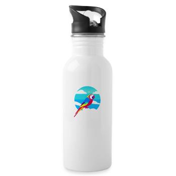 Budgerigar Bird owner Bird cockatiel - Water bottle with straw - white - Right