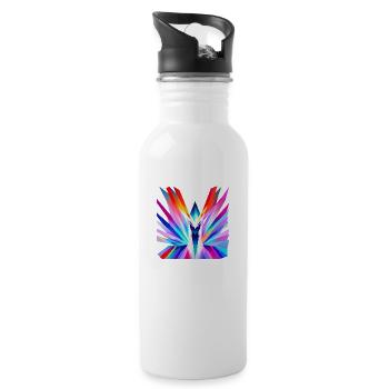 Colorful Goddess - Water bottle with straw - white - Right
