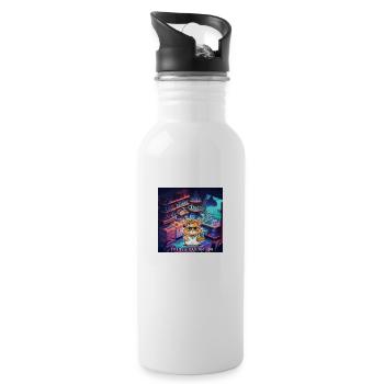 Entdecken Sie die Wunder der Wissenschaft - Trinkflasche mit integriertem Trinkhalm - Weiß - Rechts