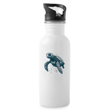 Sea turtles are simply great sea creatures - Water bottle with straw - white - Right