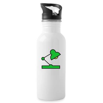 Schreibtischlampe - Trinkflasche mit integriertem Trinkhalm - Weiß - Rechts