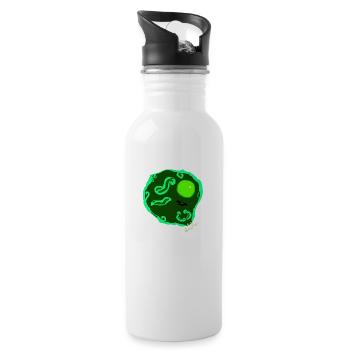 Fried egg by Isabel B. - Water bottle with straw - white - Right