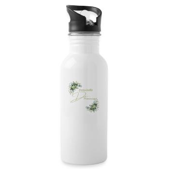 Demoiselle d’honneur floral - Gourde avec paille intégrée - blanc - Droite
