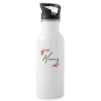 La mariée floral - Gourde avec paille intégrée - blanc - Droite