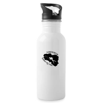 Plongeur breton n’avale pas d’eau - Gourde avec paille intégrée - blanc - Droite