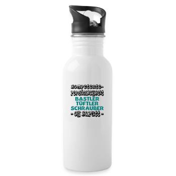 kompetente persönlichkeit - Trinkflasche mit integriertem Trinkhalm - Weiß - Rechts
